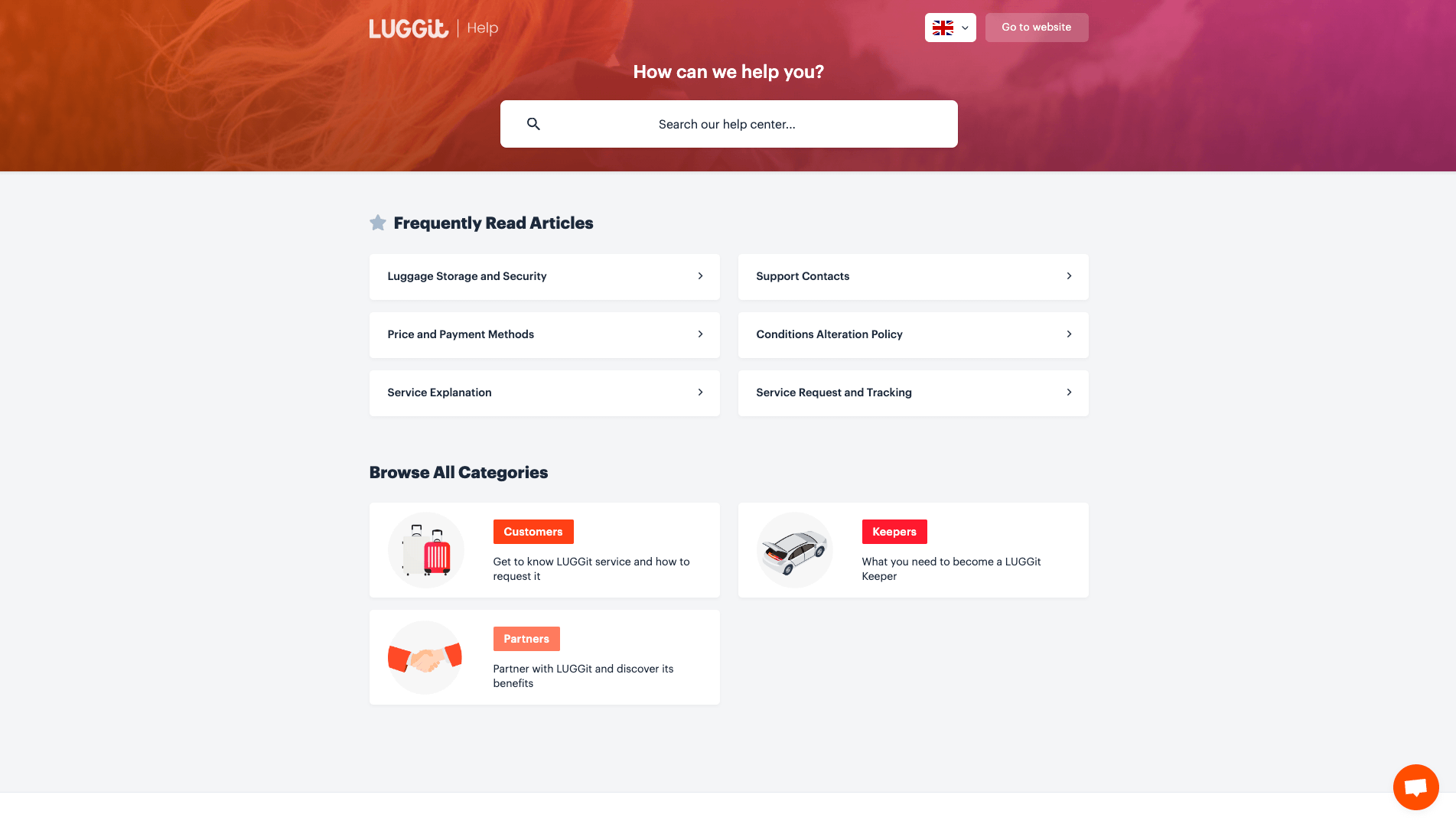 Luggit ejemplo de base de conocimientos