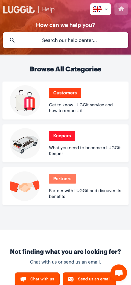 Luggit ejemplo de base de conocimientos